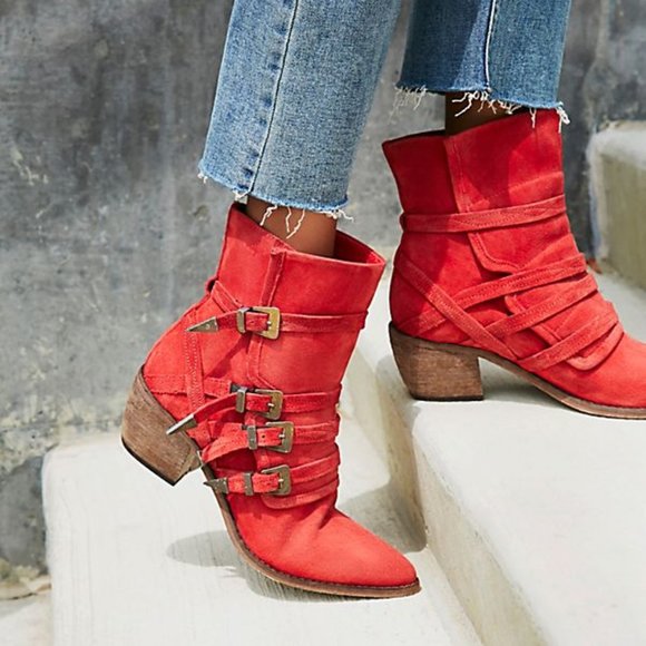Free People Shoes - Free People Mason Western Red Boot